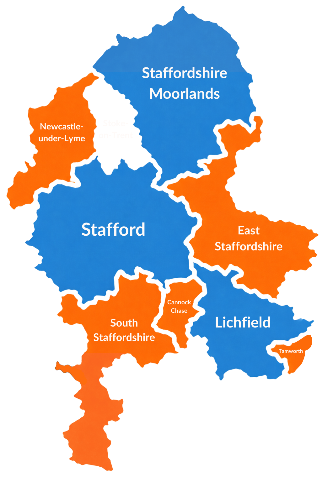 Stay Well Staffordshire Locations Map